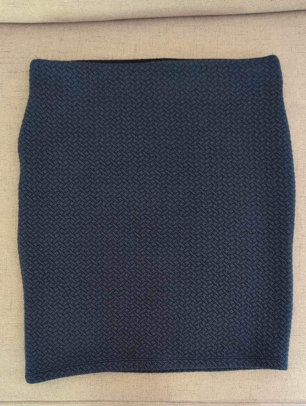 LOFT Navy Textured Pencil Skirt XXS